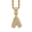 Gold A, variant on Women Copper Unique Non-mainstream Cool Micro-Pave Zircon Inlay Custom Name Capital Large Initial Letters Necklace Gold N