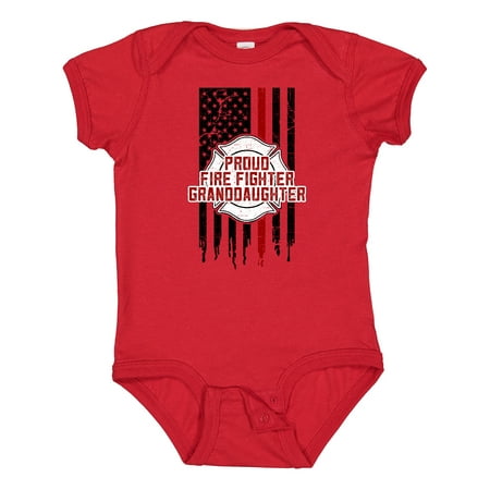 

Inktastic Proud Firefighter Granddaughter Girls Baby Bodysuit