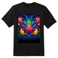 thumbnail image 2 of Plus Size Shirt for Women Black Tops for Women Short Sleeves Shirt for Women Splash Art Painting T Shirt Crewneck Shirt for Women XS, 2 of 5