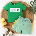 thumbnail image 2 of UAYOTSE Boys' Athletic Set Loose Short Sleeve Shirt and Quick Dry Active Shorts,6-12 Months Green, 2 of 9