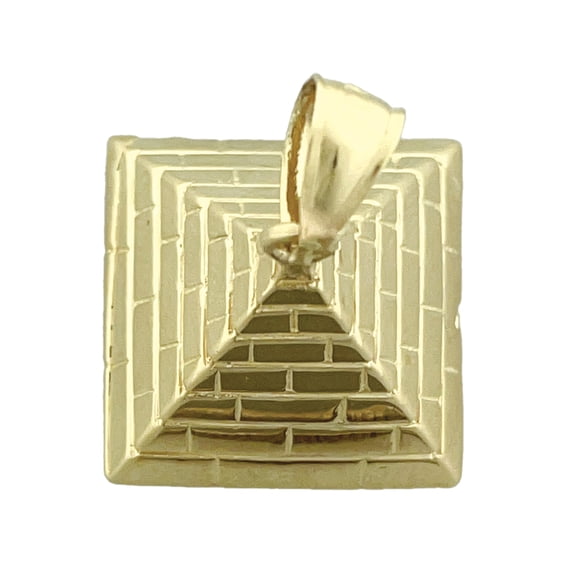 14K Gold 3D Egyptian Pyramid Pendant