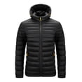 thumbnail image 1 of RKSTN Puffer Jacket Men Winter Warm Cotton Padded Hooded Down Jacket Patchwork Slim Windproof Full Zipper Winter Jacket with Pockets, 1 of 9