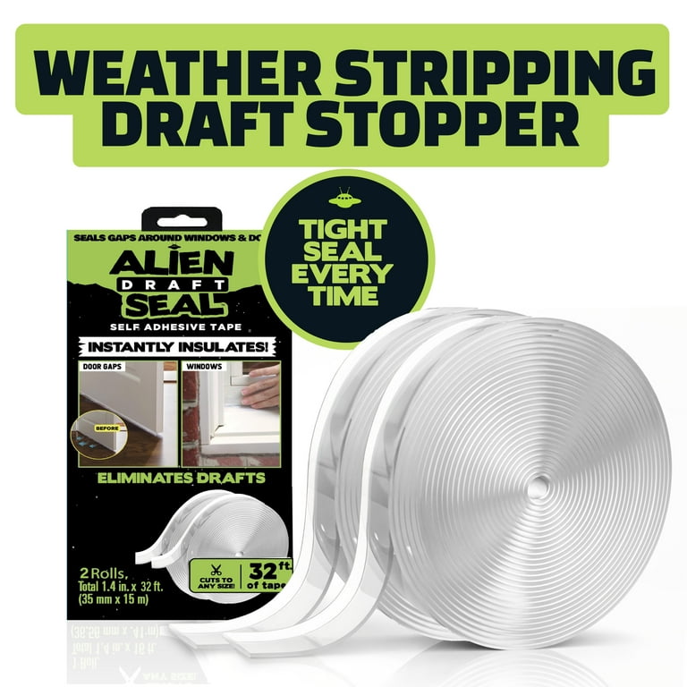 Alien Seal 49 ft - Anti-Draft Adhesive and Flexible Insulator Tape - Set of 3