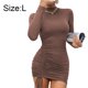 thumbnail image 2 of Mini vestido bodycon con cordón de manga larga sexy club para mujer, 2 of 6