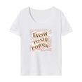 thumbnail image 1 of Camiseta para mujer Camiseta básica Streetwear Camiseta clásica de cuello redondo para el trabajo uso diario L, 1 of 7