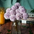 thumbnail image 2 of Zukuco Artificial Flowers, 10Pcs Fake Flowers Silk Chrysanthemum Ball Hydrangea Bridal Wedding Bouquet for Home Garden Party Wedding Decor Purple, 2 of 5