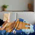 thumbnail image 3 of Zodiac Taurus Soft Flannel Fleece Blanket, Cartoon Bull Character on Blue Cloud in Sky with Stars Constellation and Sign, Cozy Plush for Indoor and Outdoor Use, 70" x 90", Multicolor, by Ambesonne, 3 of 5