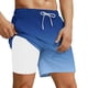 thumbnail image 1 of Pantalones Cortos de la Cintura Elástica con Bolsillos de la Moda Casual de los Hombres con Poliéster Transpirable de Secado Rápido, Pantalones de Playa de la Cintura Elástica de Varios Bolsillos par, 1 of 5