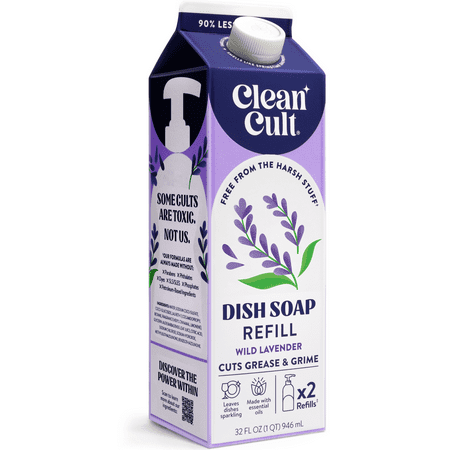 Cleancult Dish Soap Refill, Nature-Inspired Ingredients, Lavendar, 32 fluid oz