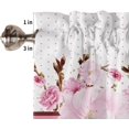 thumbnail image 5 of Mother''s Day Flowers Valance Curtains for Kitchen Windows Mother''s Day Spring Pink Floral Blossom Curtain Valances Decor Short Rod Pocket Window Treatment Drapes for Kitchen Bedroom 54x18in, 5 of 5