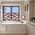 thumbnail image 5 of Pink Aztec Sheer Curtains 54 Inches Length 2 Panels Set, Window Sheer Curtains for Living Room/Bedroom, Black White Southwest Retro Geometric Ethnic Light Filtering Rod Pocket Curtain 52'' x 54'' x 2, 5 of 7