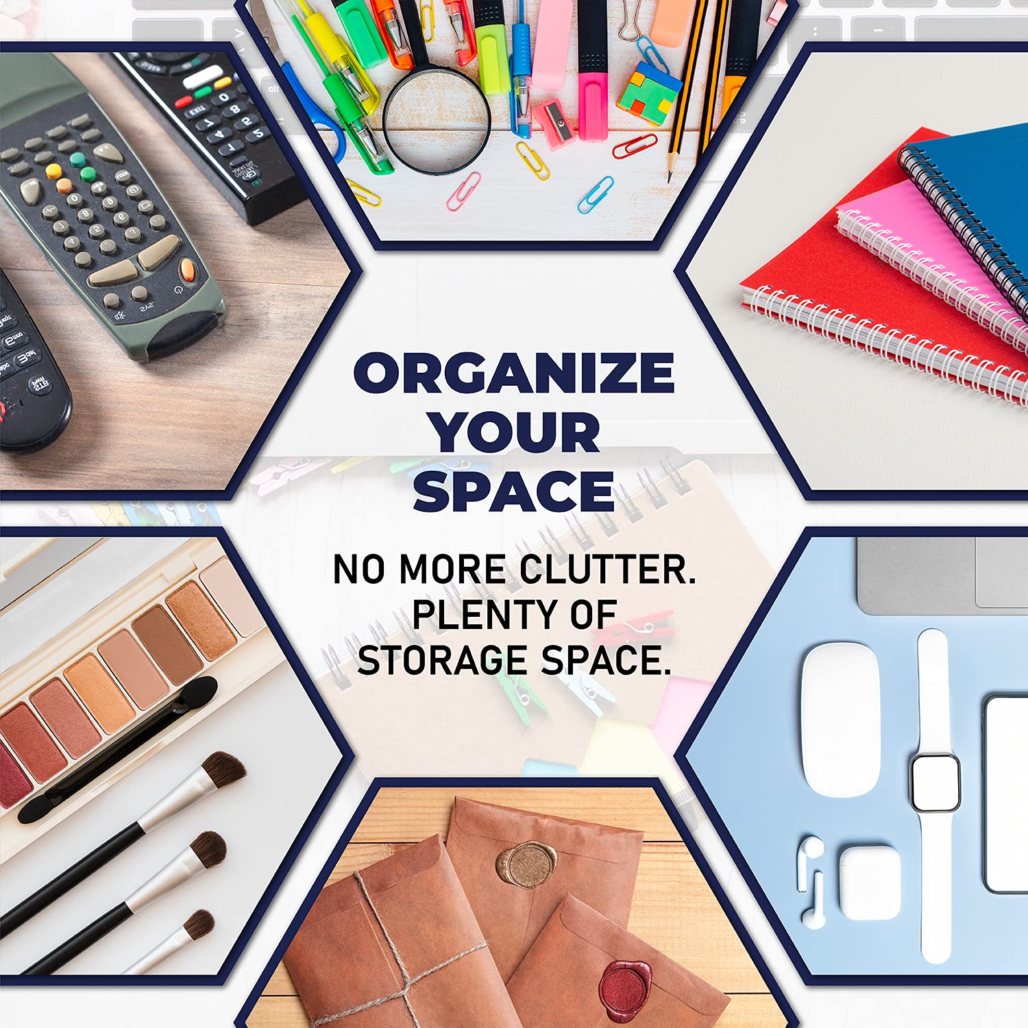 Acrylic Desk Organizer for Office Supplies and Desk Accessories, 12.5 x 5.5 x 4 and 5mm Acrylic Valet to Organize Documents, Files, Mail, Paper Clips, Sticky Notes, Tablet, Other Storage (Clear)