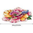 thumbnail image 2 of Floral Area Rugs Peony Flower Shape Area Rugs Non-Slip Rugs Floral Shaggy Carpet Bath Mat for Bedroom Kitchen Bathroom Living Room, Multicolor, 2'x2', 2 of 7