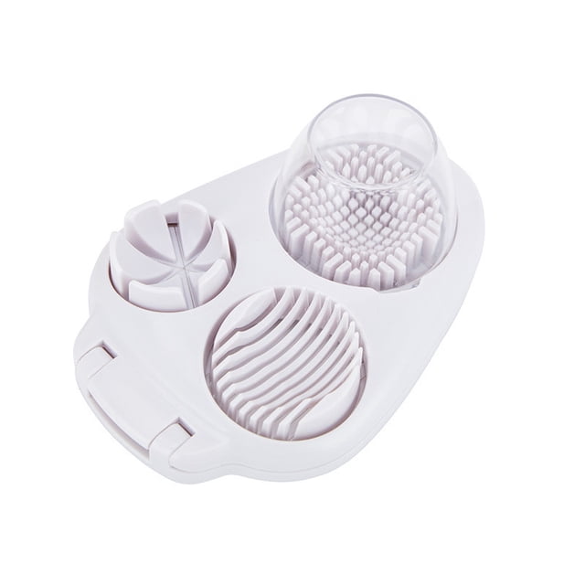 Hogar y Jardín, Cortador Manual de Huevos y Frutas 3 en 1, Cortador de Cocina Multifunción para Guarniciones Elegantes, Alambres de Acero Inoxidable para Rebanar, Cortar en Gajos y Cubos, Cortador de