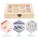 thumbnail image 2 of Caja de madera sin terminar, compartimento organizador de joyas, caja de almacenamiento de joyería de madera DIY con tapa, 2 of 7