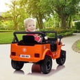 thumbnail image 3 of Shininglove 12V Ride on Truck, Boys Electric Car with Music, Adjustable Safety Belt, Bright LED Lights, Wear-Resistant Tire & Lockabel Door, Orange, 3 of 7