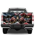 thumbnail image 2 of Lotusprinthandmade Lightning America Flag Eagle 3D Tailgate Wrap 2 Sizes (26"x66"), eagle tailgate wrap, 2 of 5