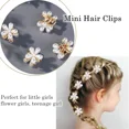thumbnail image 3 of Small hair clips, 10-pack mini hair accessories, flower pearl hai, 3 of 5