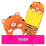 Happy Nappers: Pillow & Sleepy Sack: Medium - Tiger Tobi - 54 x 20, 2-In-1: Plush Animal Opens Into Sleeping Bag, Soft Play & Nap Character, Kids 3+