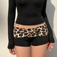 thumbnail image 3 of Women's Leopard Print Fold Waist Sexy Shorts Club Fashion Low Waisted Women Mini Shorts Pants Hot Sweet Y2K Party Streetwear, 3 of 13