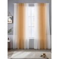 thumbnail image 3 of Burnt Orange White Ombre Semi Sheer Curtains 96 Inch Length 2 Panels Set,Modern Abstract Art Farmhouse Gradient Sheer Kitchen Curtain Privacy Window Curtain for Living Room Bedroom Rod Pocket Drapes, 3 of 7