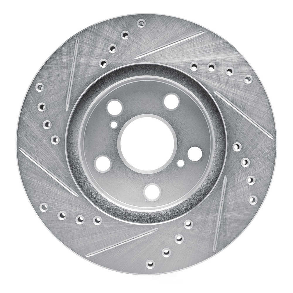 Dynamic Friction Company 631-76067R DFC Brake Rotor - Drilled And Slotted - Silver