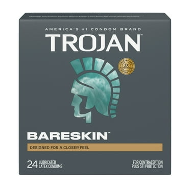 Trojan BareSkin Lubricated Thin Condoms, 24 Count Value Pack
