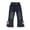 Navy1, variant on Qingpeng Jeans for Girls Range Bell-Bottomed Micro Flared Stretchy Denim Pants Elastic Waist Casual Loose Pants
