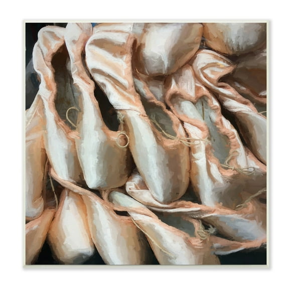Stupell Industries Ballet Slippers Dancer Pointe Shoes Painting Painting Unframed Art Print Wall Art, Design by Graffitee Studios