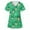 #1 Green, variant on Lolmot Scrubs for Women Medical Working Uniform T-Shirt Short Sleeve V-Neck Christmas Print Pullover Tops with Pockets