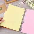 thumbnail image 3 of 3 Bag 15pcs 5-Tab Binder Dividers Paper Discbound Notebook Plastic Index Divider Sheets Multicolor Notebook Dividers for 4 Ring Binders School Office Supplies, 3 of 9
