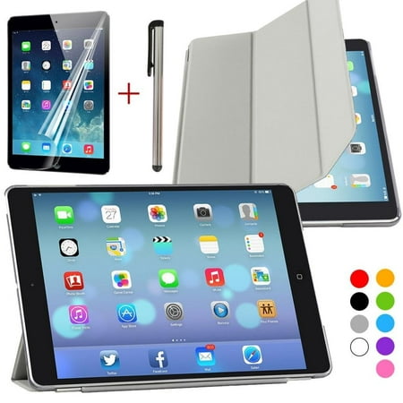 iPad Air 1 case , CoastaCloud Magnetic PU leather Ultra-thin Smart Cover + Hard Back Case For Apple iPad 5/Air Smart Case & Cleaning Cloth & Screen Protector & Stylus Touch