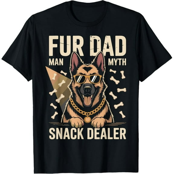 Fur Dad Man Myth Snack Dealer – Funny Cat & Dog Dad Father’s Day T-Shirt