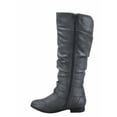 thumbnail image 2 of Coco-20 Women's Fashion Buckles Low Heel Round Toe Zipper Knee High Riding Boots, 2 of 2