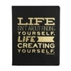 Black CREATING YOURSELF Leather-like 8x10 Journal by Eccolo trade LOFTY THINKING Collection