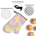 thumbnail image 5 of Kitchen Gloves Heat Insulation Pad Three Sets Of Heat Proof Waterproof Fabric Easy To Clean For Pot Cover Microwave Oven End Bowl Plate Gray Tie-Dye Background Rainbow Colors_2, 5 of 8