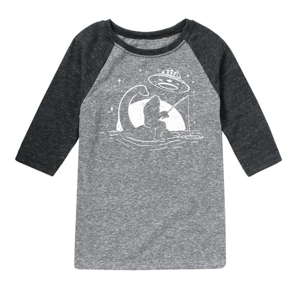 Instant Message - Sasquatch Nessy UFO - Toddler & Youth Raglan Graphic T-Shirt