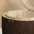 Wooden Barrel Canister Storage Caddy For Tea Leaf Flour Coffee Bean