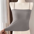 thumbnail image 6 of Womens Sleeveless Tops Plus Size Women's Spaghetti Strap Crop Cami Top, Square Neck Slim Fits Basic Tanks, Summer Lightweight Comfy Camisole Gray XL, 6 of 9