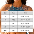 thumbnail image 4 of Women's Bikini Top Tummy Control V Neck Bathing Suit Top Swimwear Top No Bottom Included,Dark Blue,M, 4 of 6