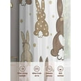 thumbnail image 3 of Brown Love Heart Bunny Sheer Curtains for Living Room Bedroom Polka Dot Rabbits Farmhouse Sheer Curtains 108 Inch Long 2 Panels Set Light Filtering Curtain Window Treatments Drapes for Dining Room, 3 of 6