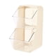 thumbnail image 1 of Soporte para bolsitas de té de doble capa transparente, apilable, con boca abierta, para cosméticos y juguetes, para montaje en pared, color blanco crema, 1 of 8