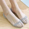thumbnail image 4 of 4 parejas de mujeres calcetines invisibles calcetines de algodón de algodón calcetines de encaje calcetines, 4 of 8