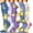 05 Assort - Purple Flower, variant on 6 Pairs Compression Socks for Women & Men 15-20mmHg Graduated Support Knee High Socks for Nurses, Travel, Athletic