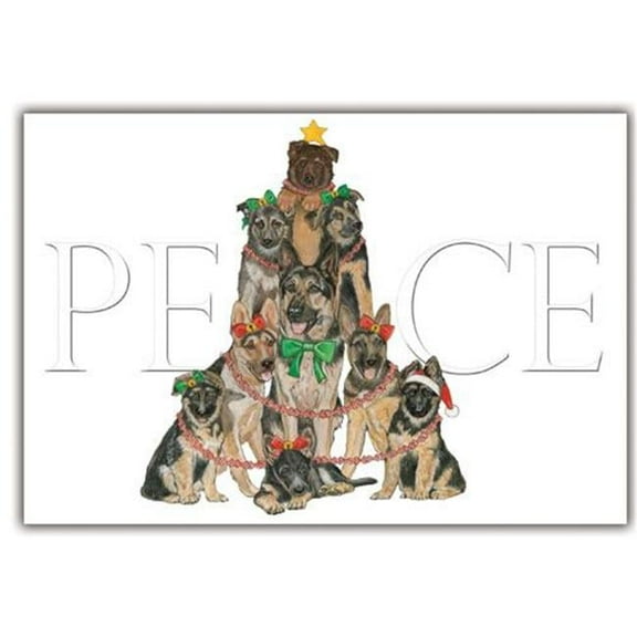 Pipsqueak Productions C562 German Shepherd Holiday Boxed Cards