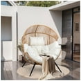 thumbnail image 5 of Open Box JAMFLY Oversized Lounger w/Cushion, Indoor & Outdoor Spaces, Beige, 5 of 5