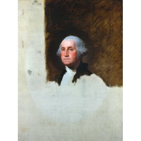 George Washington N(1732-1799) 1St President Of The United States Oil On Canvas 1796 By Gilbert Stuart Known As The Athenaeum Portrait Poster Print by Granger