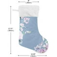 thumbnail image 2 of Coolnut 17.7 Inch Christmas Stockings, 1 PCS Flowers Pattern Presonalized Large Stocking Sock for Family Holiday Xmas Party Decorations, 2 of 7