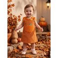 thumbnail image 5 of Miaouyo Toddler Girl Halloween Corduroy Dress with Bow Embroidered Sleeveless Dress, 5 of 9