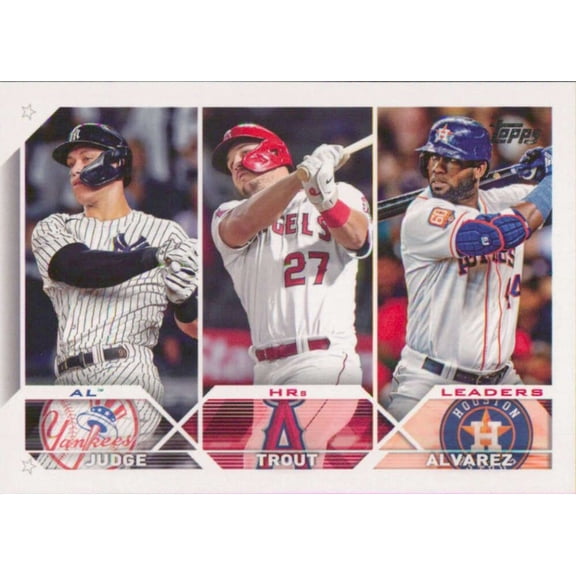 2023 Topps #246 Aaron Judge Mike Trout Yordan Alvarez NM-MT Baseball Card ID 58000 See Description MLB Baseball Trading Card